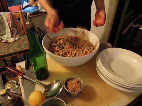La Tête dans les Olives, pasta à la crème d'anchois